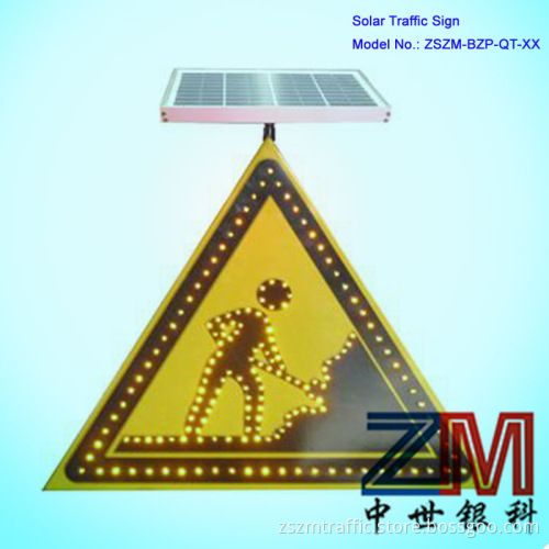 Aluminum LED solar construction traffic sign